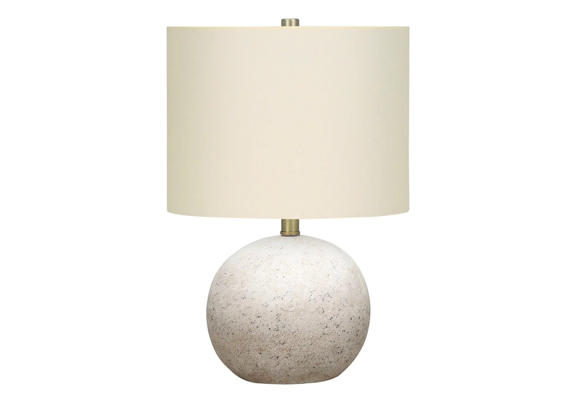 20" Gray Concrete Round Table Lamp With Ivory Drum Shade Homeroots Lighting