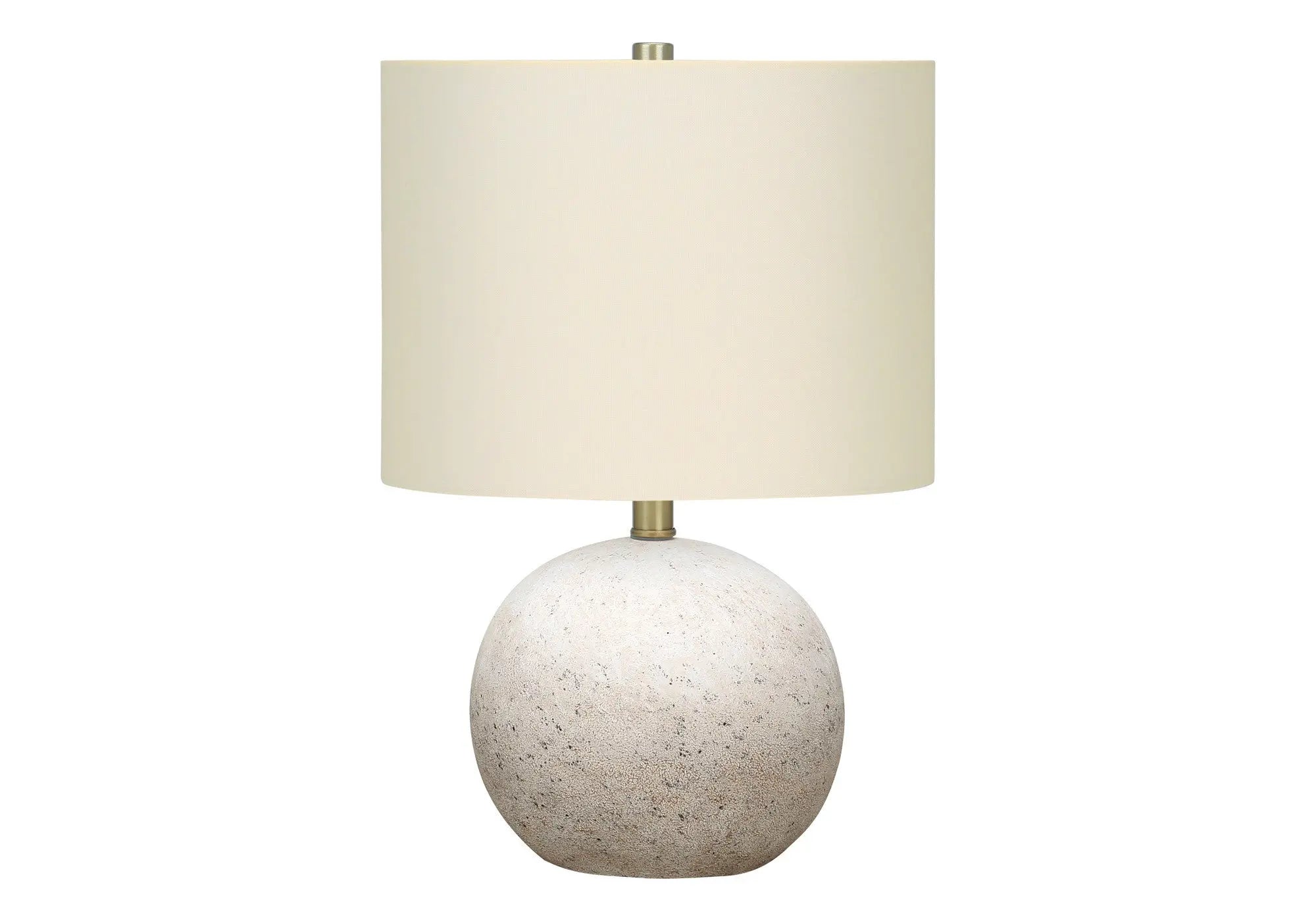 20" Gray Concrete Round Table Lamp With Ivory Drum Shade Homeroots Lighting