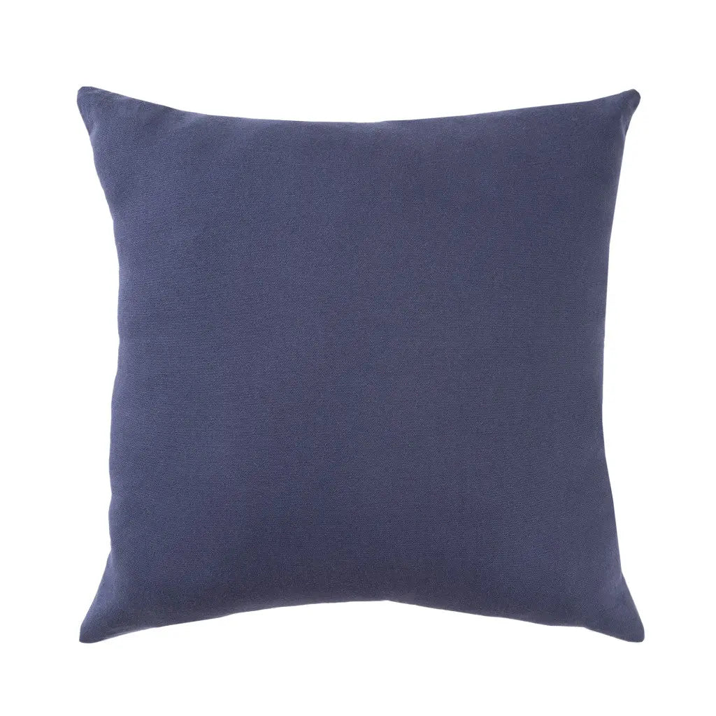 20" Indigo And Blue Patchwork Cotton Throw Pillow Cover Homeroots Home Decor