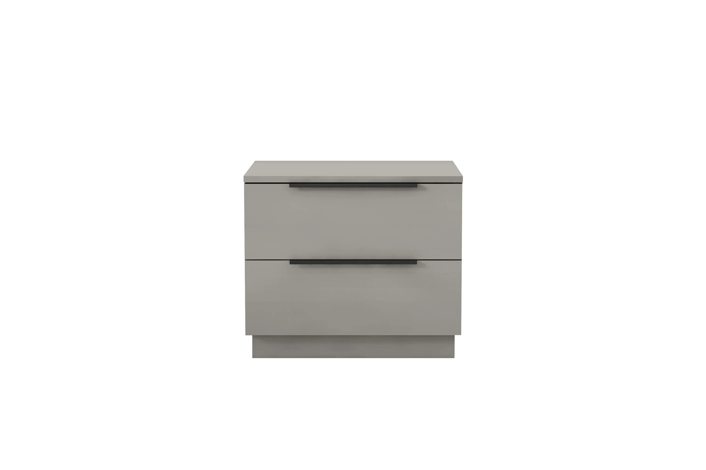 20" Light Gray Wood Two Drawer Nightstand Homeroots Bed & Bath