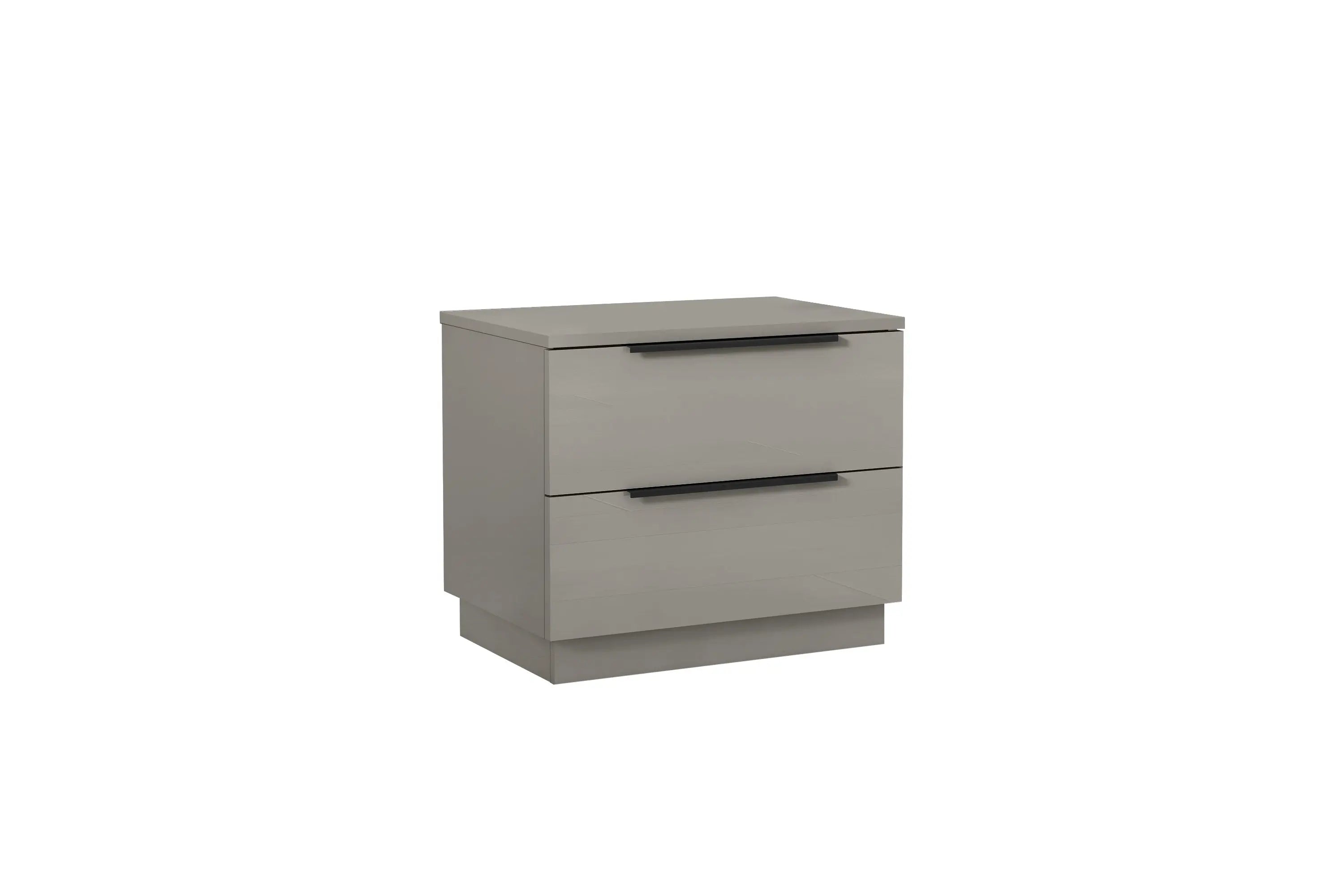 20" Light Gray Wood Two Drawer Nightstand Homeroots Bed & Bath