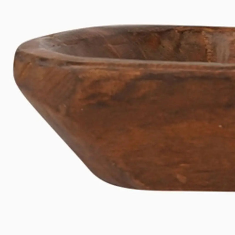 20" Natural Solid Wood Oval Dough Bowl Homeroots Kitchen & Dining