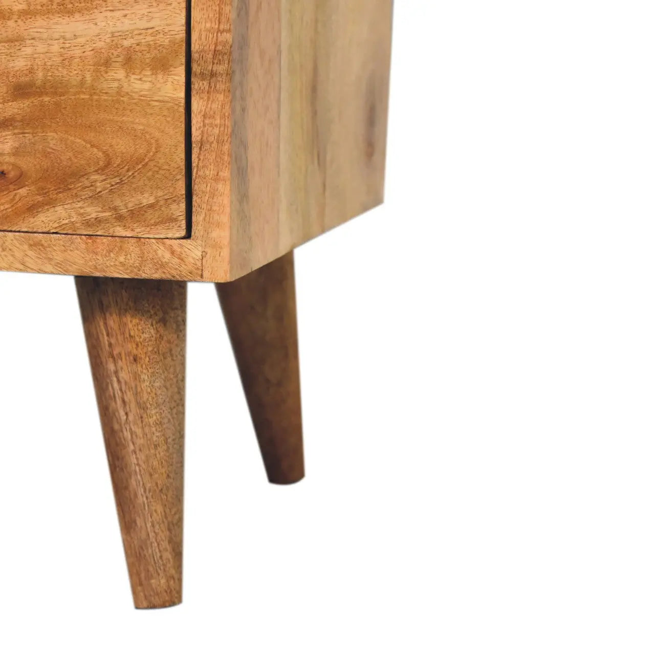 20" Oak Solid Wood Two Drawer Nightstand Homeroots Bed & Bath
