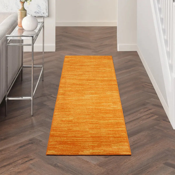 20' Orange And Yellow Indoor Outdoor Runner Rug Homeroots Outdoor