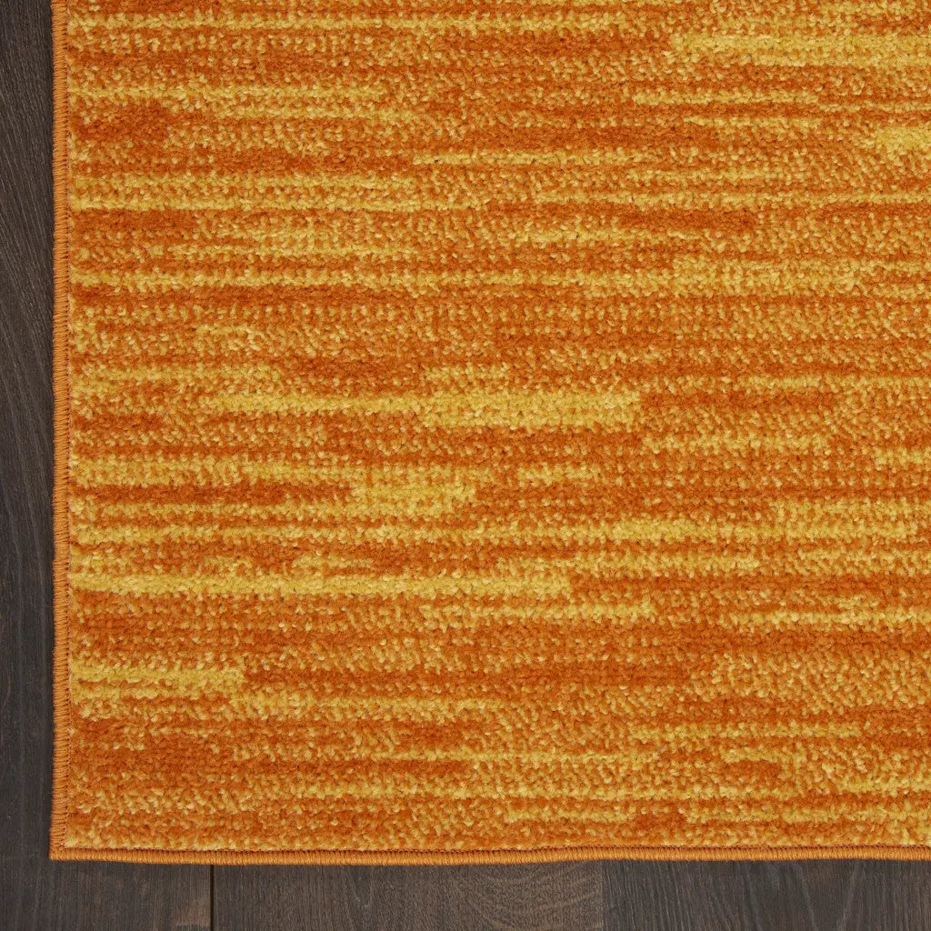 20' Orange And Yellow Indoor Outdoor Runner Rug Homeroots Outdoor