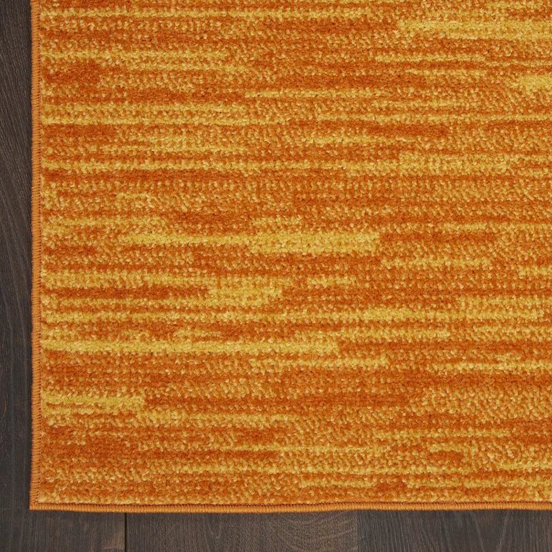 20' Orange And Yellow Indoor Outdoor Runner Rug Homeroots Outdoor