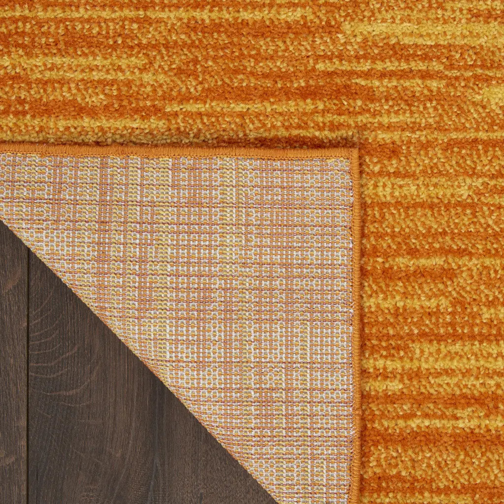 20' Orange And Yellow Indoor Outdoor Runner Rug Homeroots Outdoor