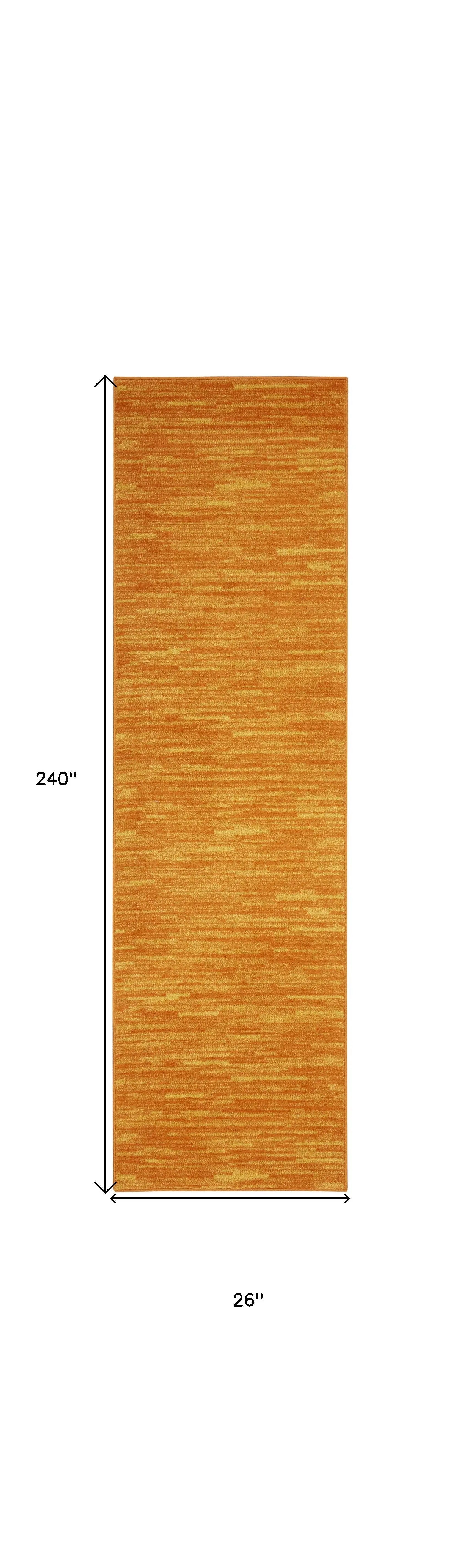 20' Orange And Yellow Indoor Outdoor Runner Rug Homeroots Outdoor