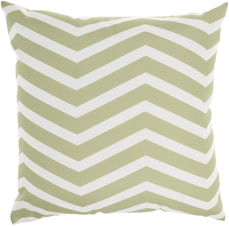 20" Orange Green and Blue Floral Indoor Outdoor Throw Pillow Homeroots Outdoor