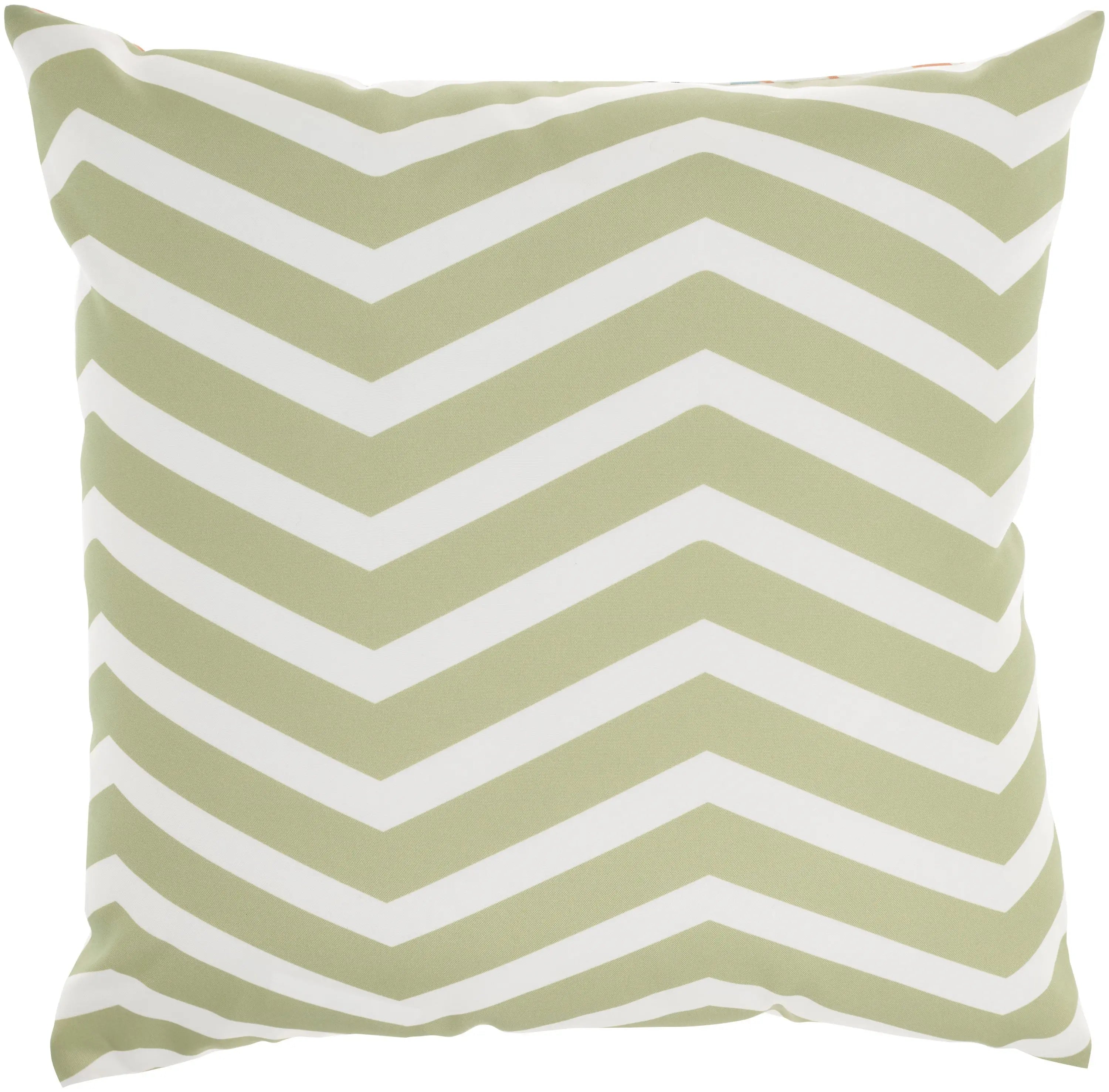 20" Orange Green and Blue Floral Indoor Outdoor Throw Pillow Homeroots Outdoor