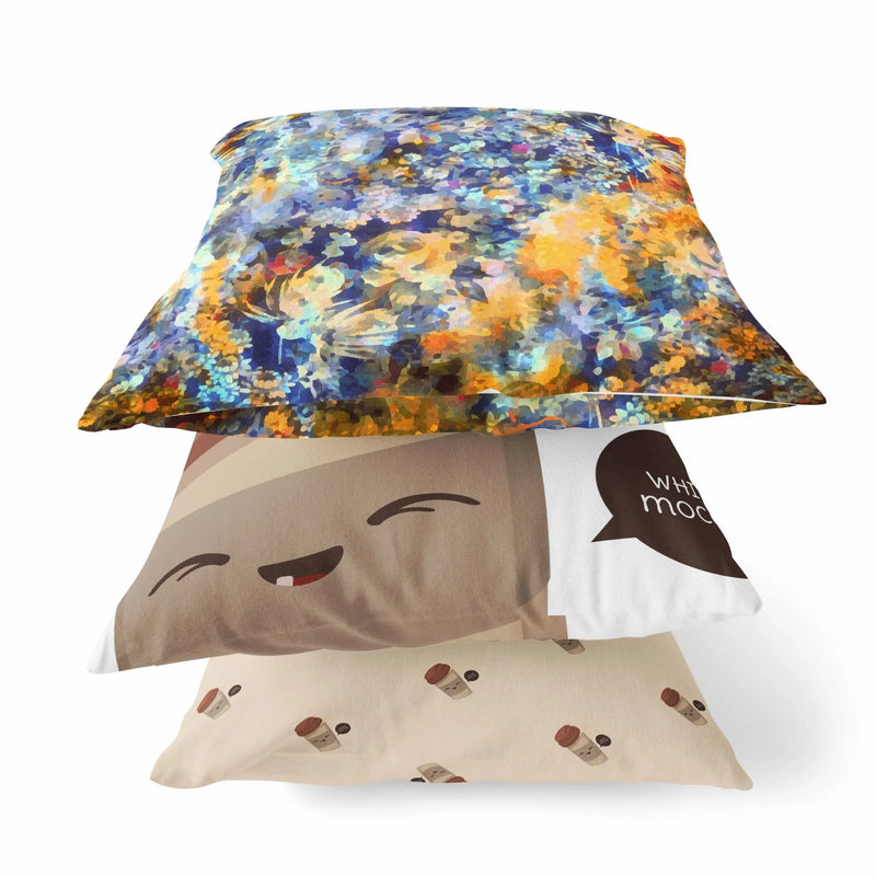 20" Orange Indigo Springtime Suede Throw Pillow Homeroots Home Decor