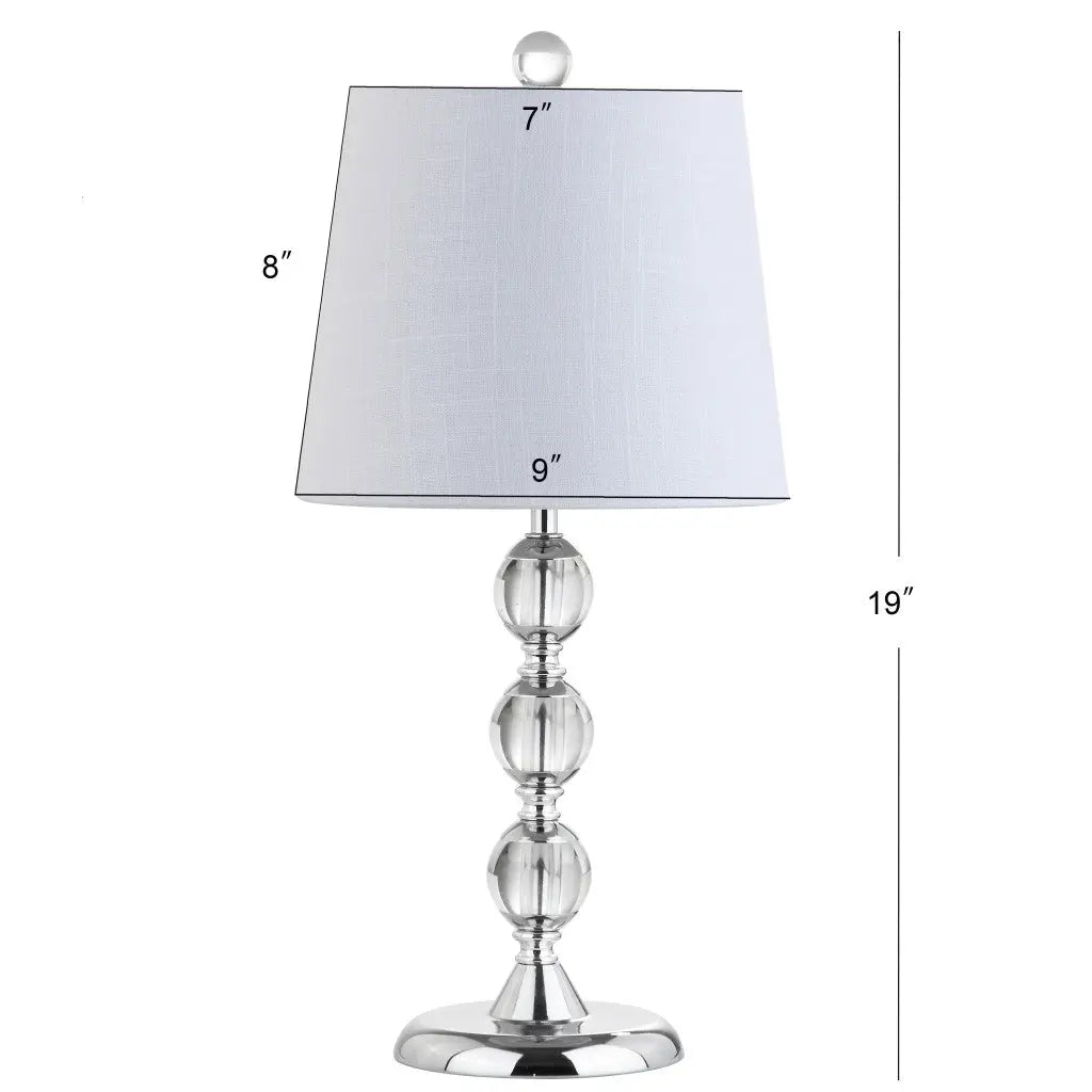20" Silver And Clear Novelty Desk Lamp With Empire Shade Homeroots Lighting