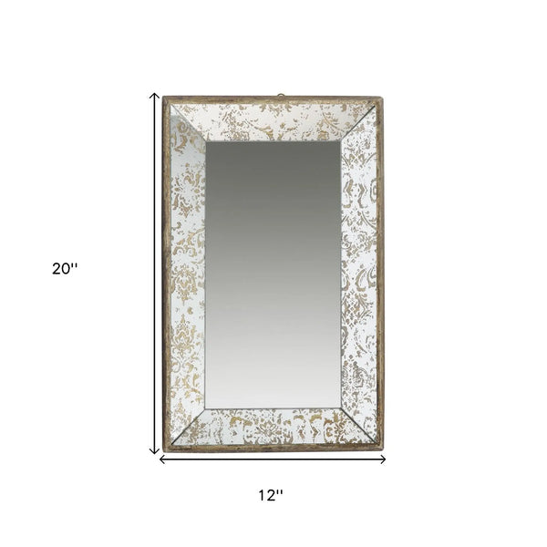 20" Silver Glass Framed Accent Mirror - GreatEagleInc
