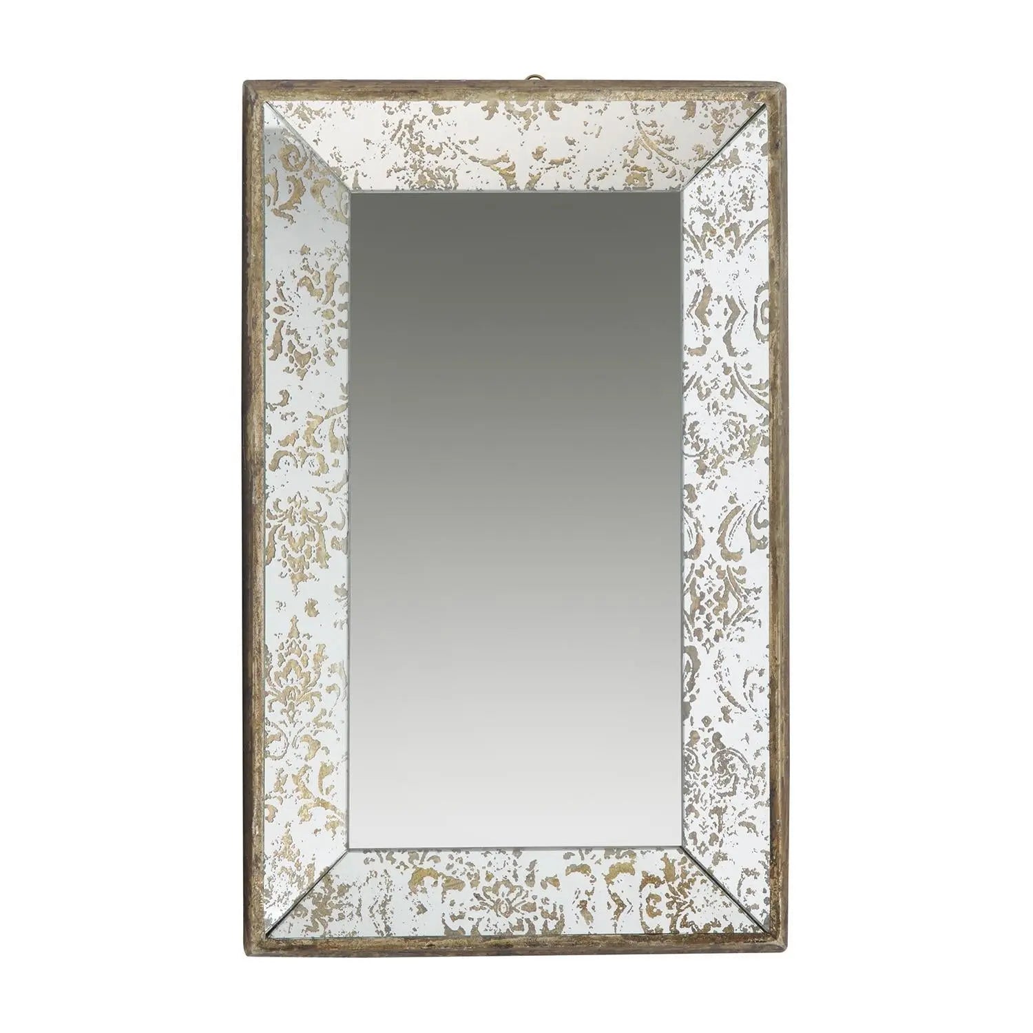20" Silver Glass Framed Accent Mirror - GreatEagleInc