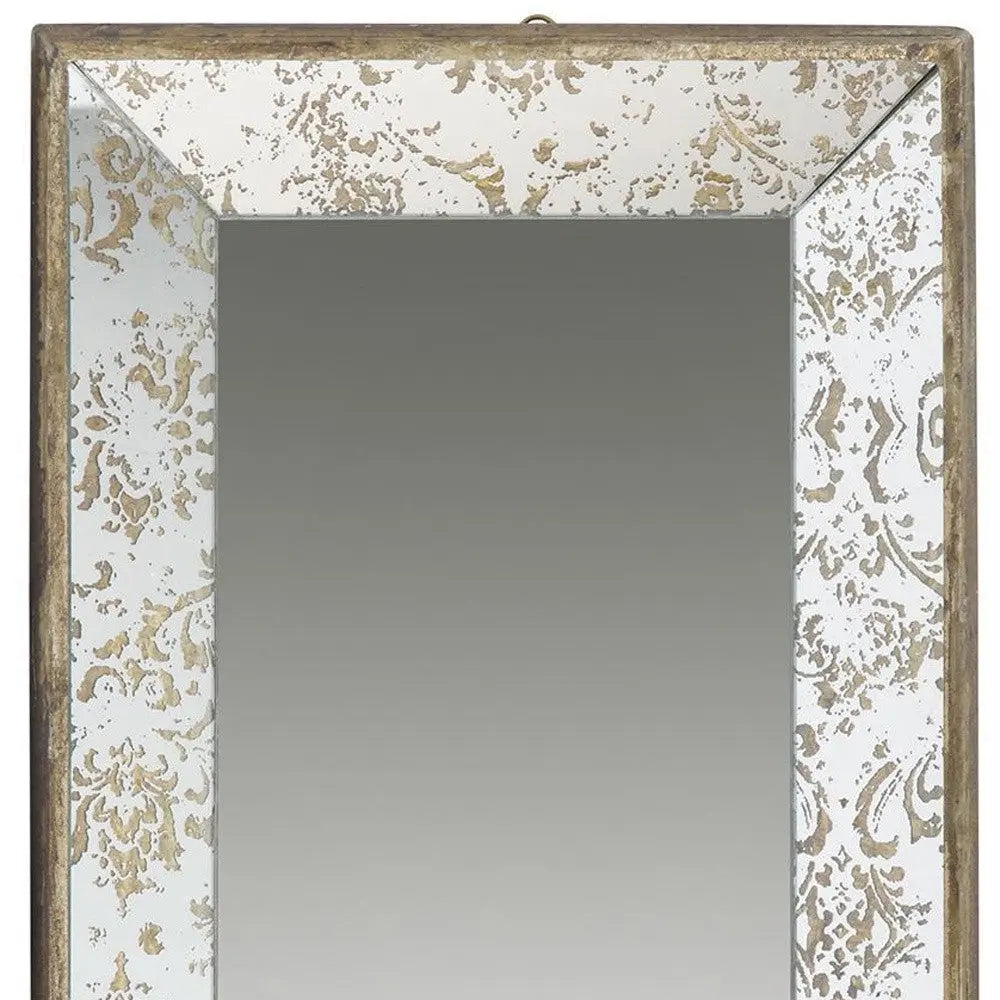 20" Silver Glass Framed Accent Mirror - GreatEagleInc