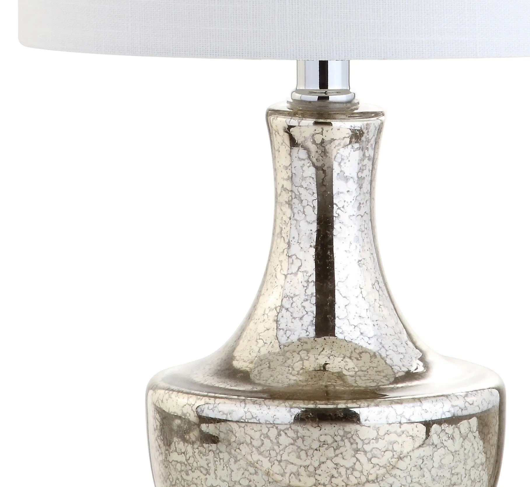 20" Silver Novelty Bedside Lamp With Drum Shade Homeroots Lighting