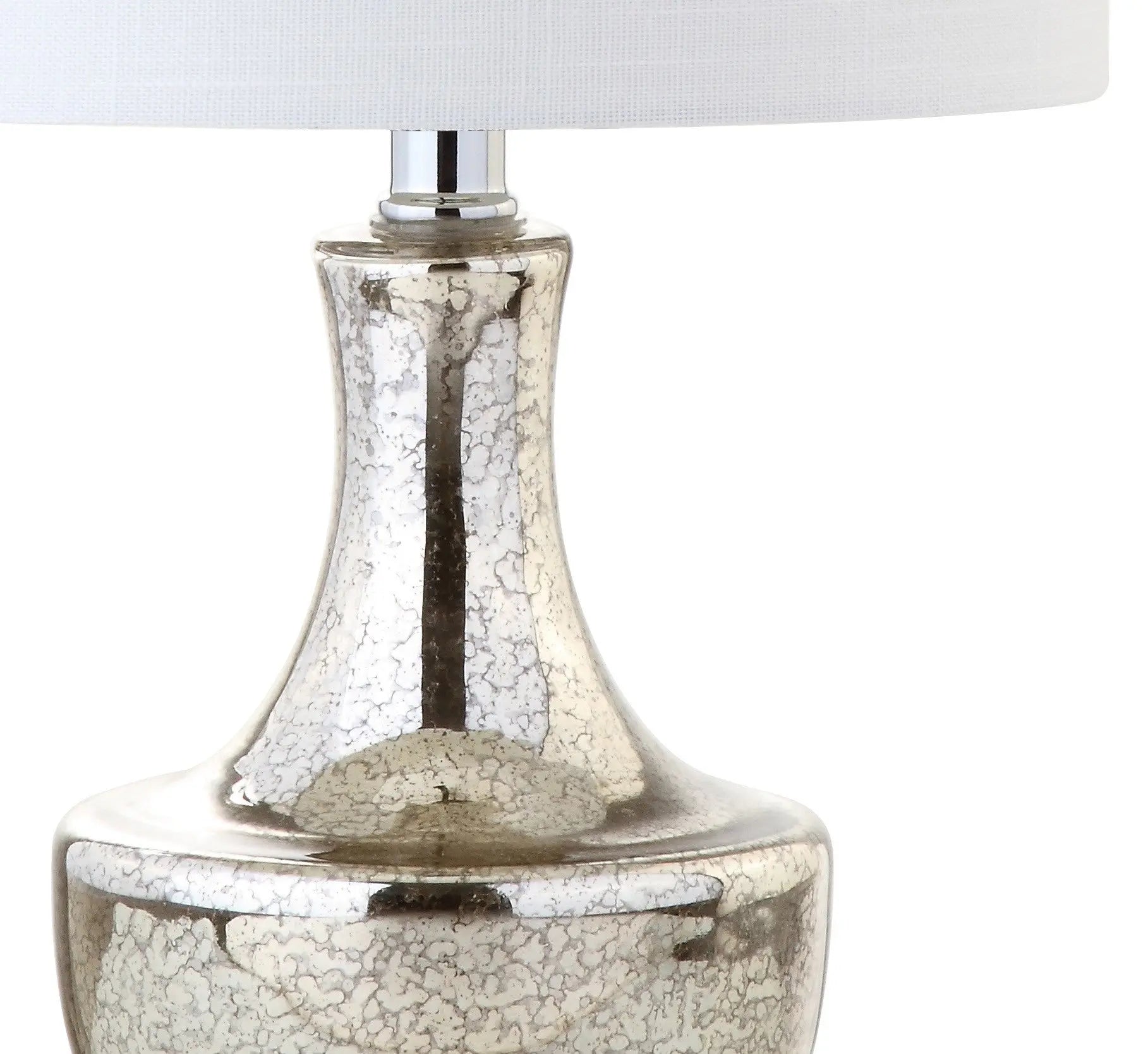 20" Silver Novelty Bedside Lamp With Drum Shade Homeroots Lighting