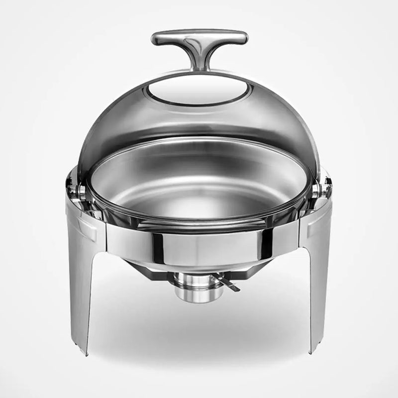 20" Silver Stainless Steel Chafing Dish With Stand Homeroots Kitchen & Dining