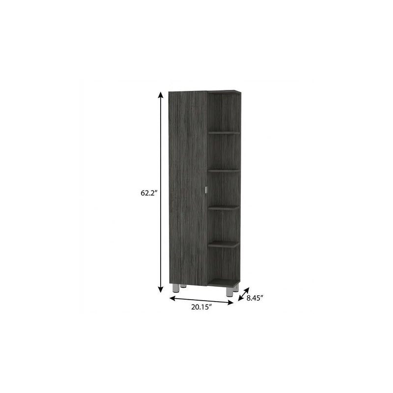 20" Smoky Black Wood Freestanding Single Door Bathroom Vanity Homeroots Bed & Bath