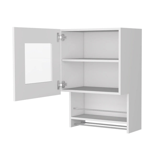 20" White Accent Cabinet With Two Shelves Homeroots Kitchen & Dining