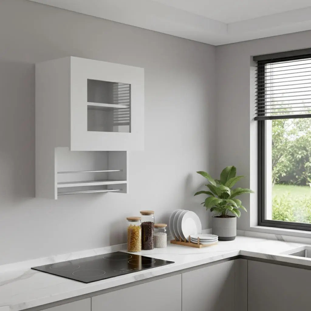 20" White Accent Cabinet With Two Shelves Homeroots Kitchen & Dining