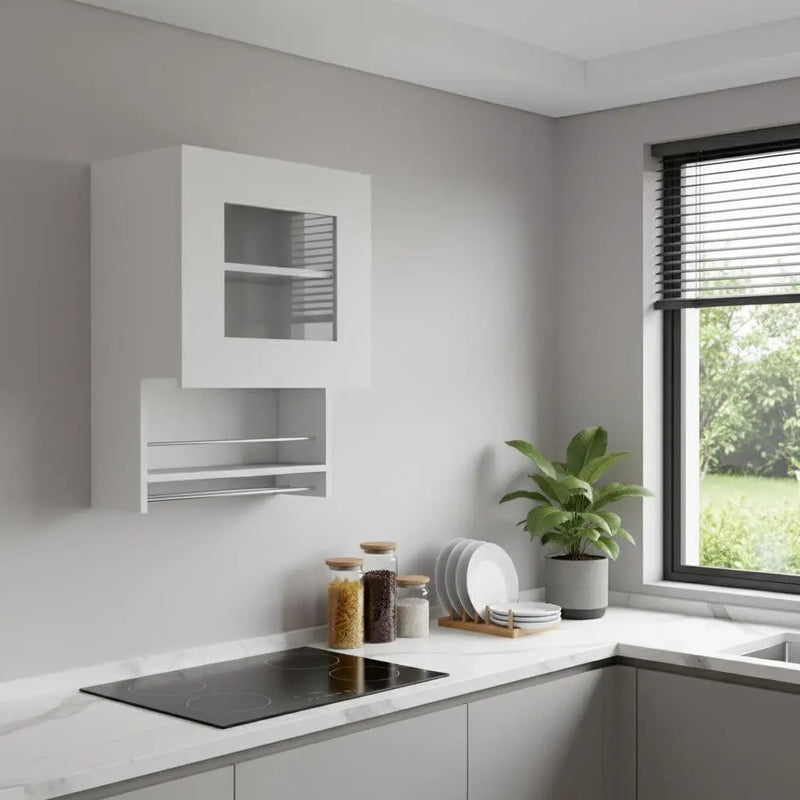 20" White Accent Cabinet With Two Shelves Homeroots Kitchen & Dining