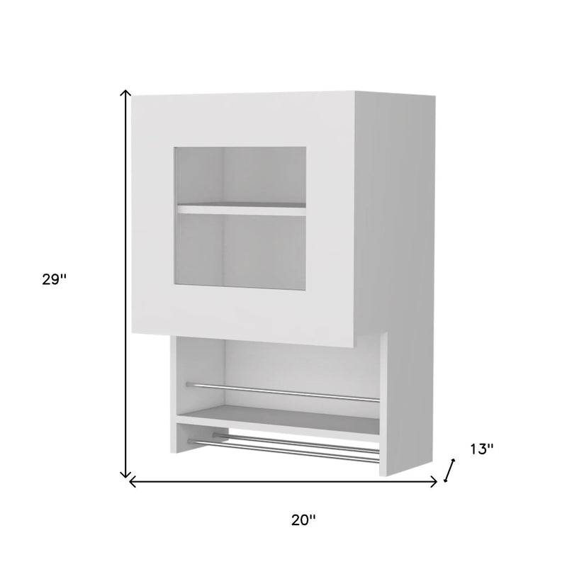 20" White Accent Cabinet With Two Shelves Homeroots Kitchen & Dining