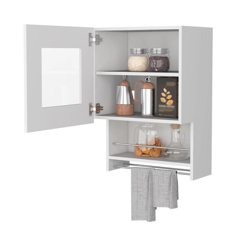 20" White Accent Cabinet With Two Shelves Homeroots Kitchen & Dining