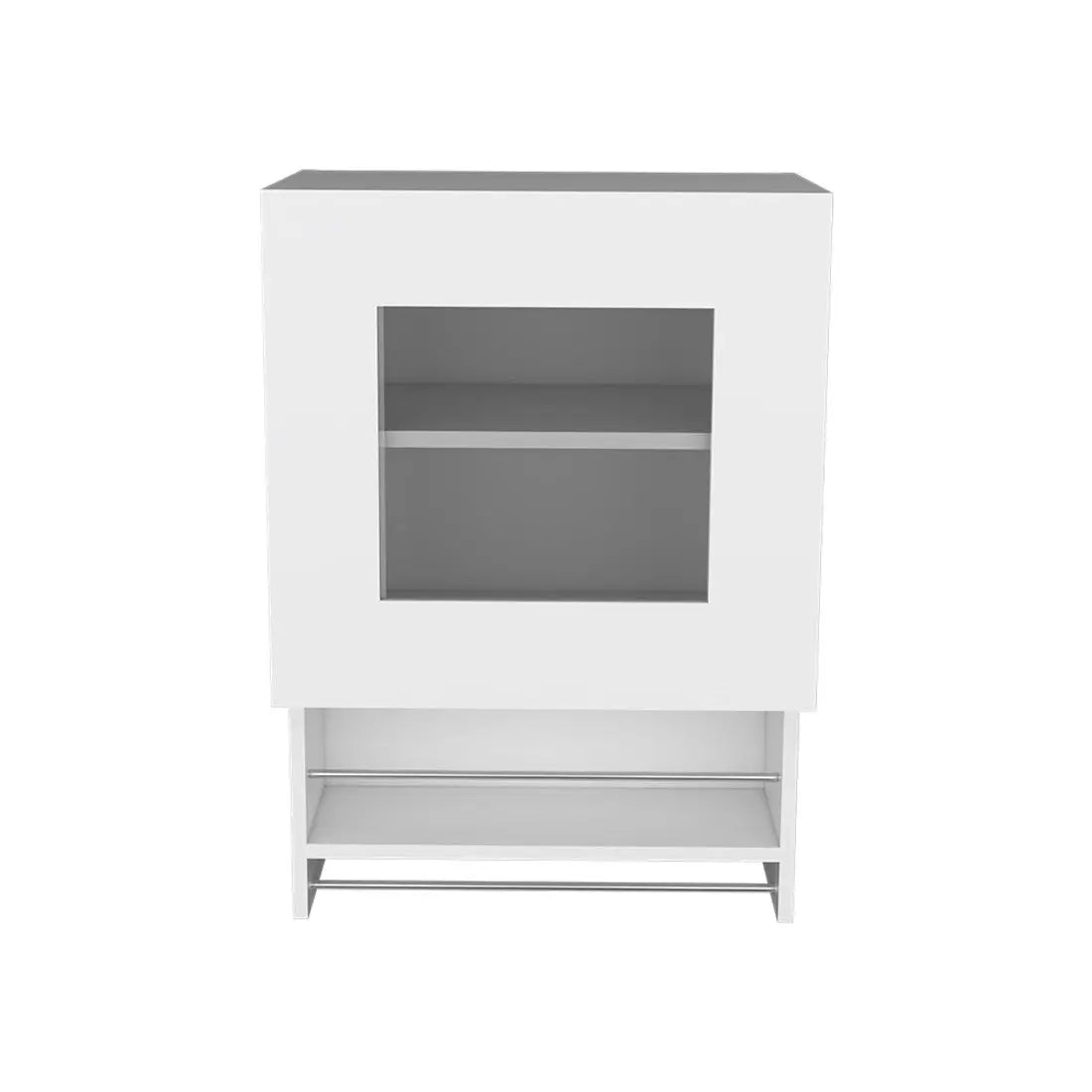 20" White Wall mounted Accent Cabinet With One Shelf Homeroots Kitchen & Dining