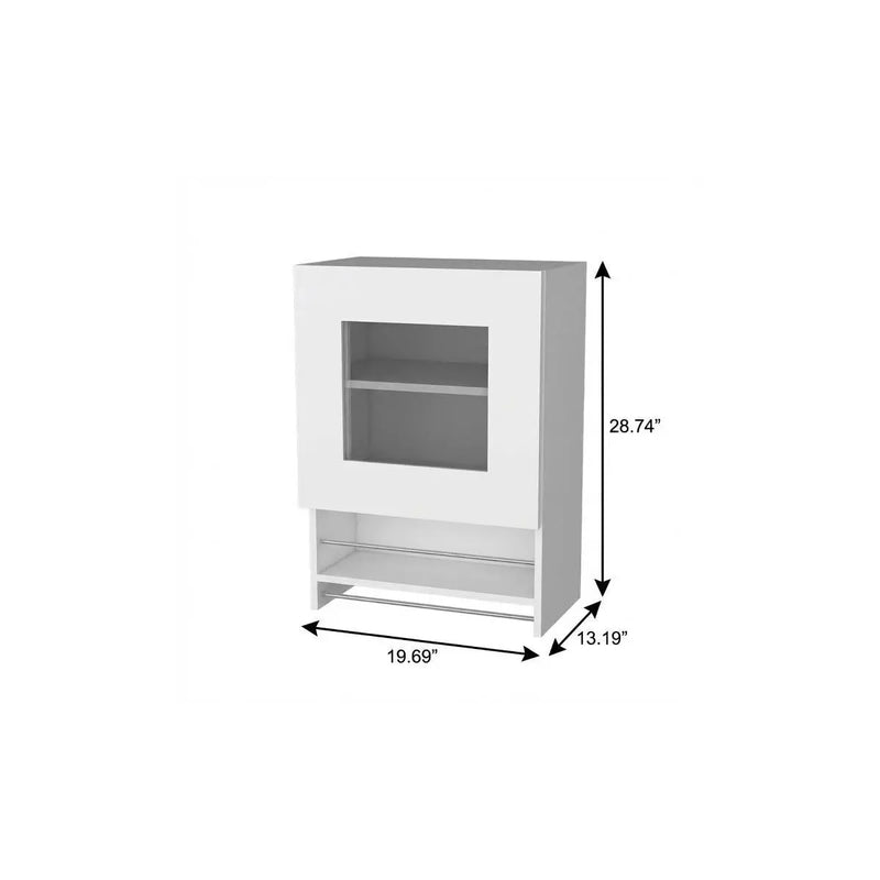 20" White Wall mounted Accent Cabinet With One Shelf Homeroots Kitchen & Dining