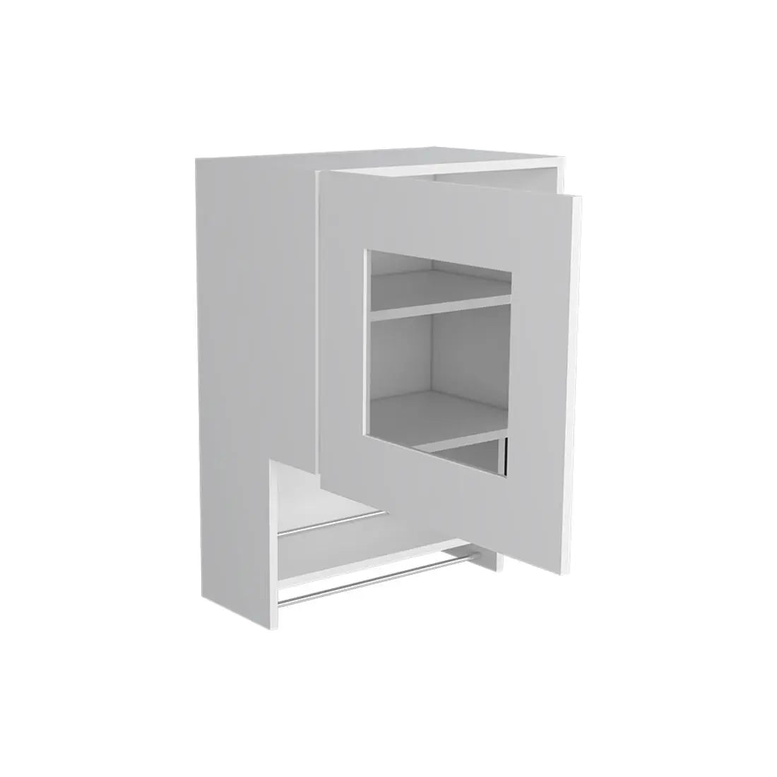 20" White Wall mounted Accent Cabinet With One Shelf Homeroots Kitchen & Dining