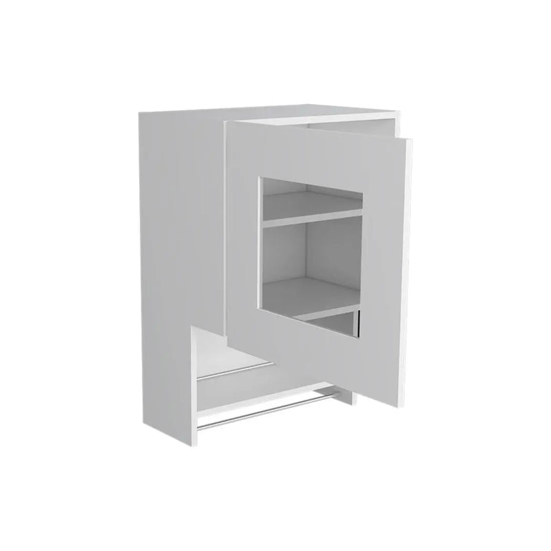 20" White Wall mounted Accent Cabinet With One Shelf Homeroots Kitchen & Dining