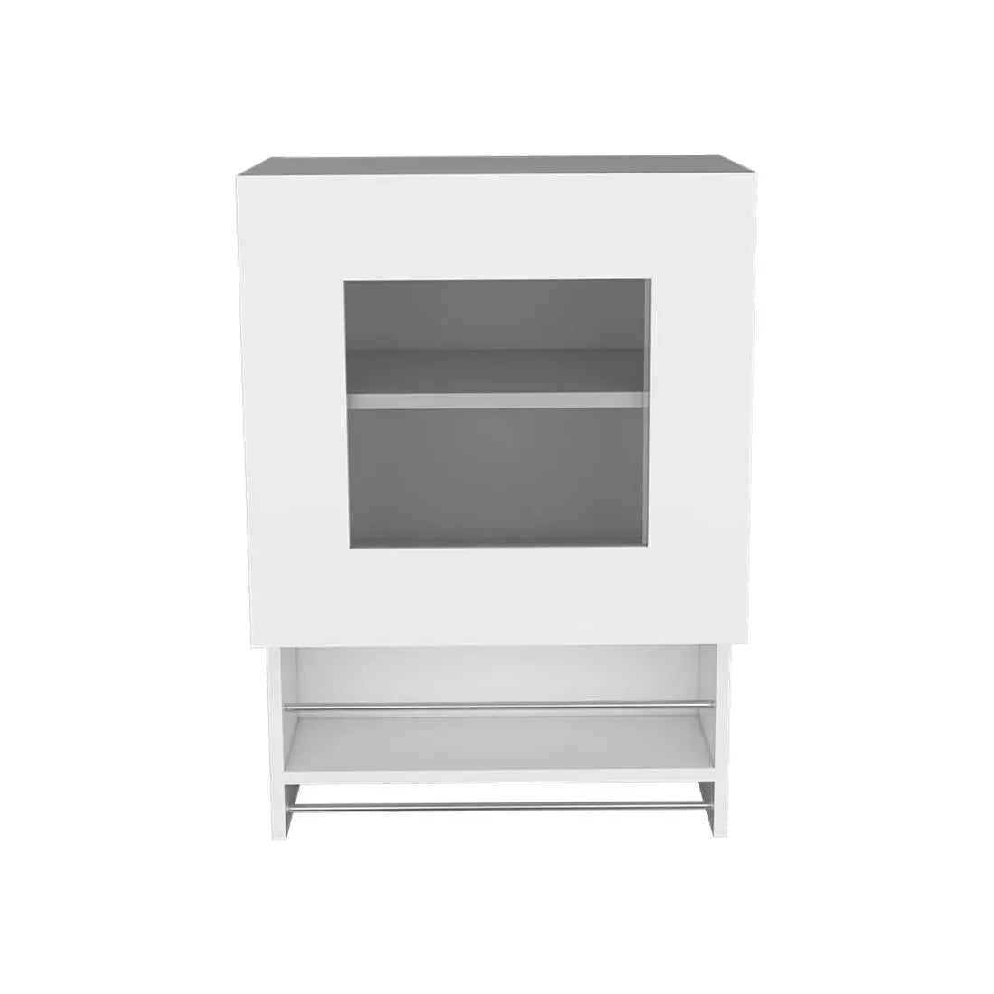 20" White Wall mounted Accent Cabinet With One Shelf Homeroots Kitchen & Dining
