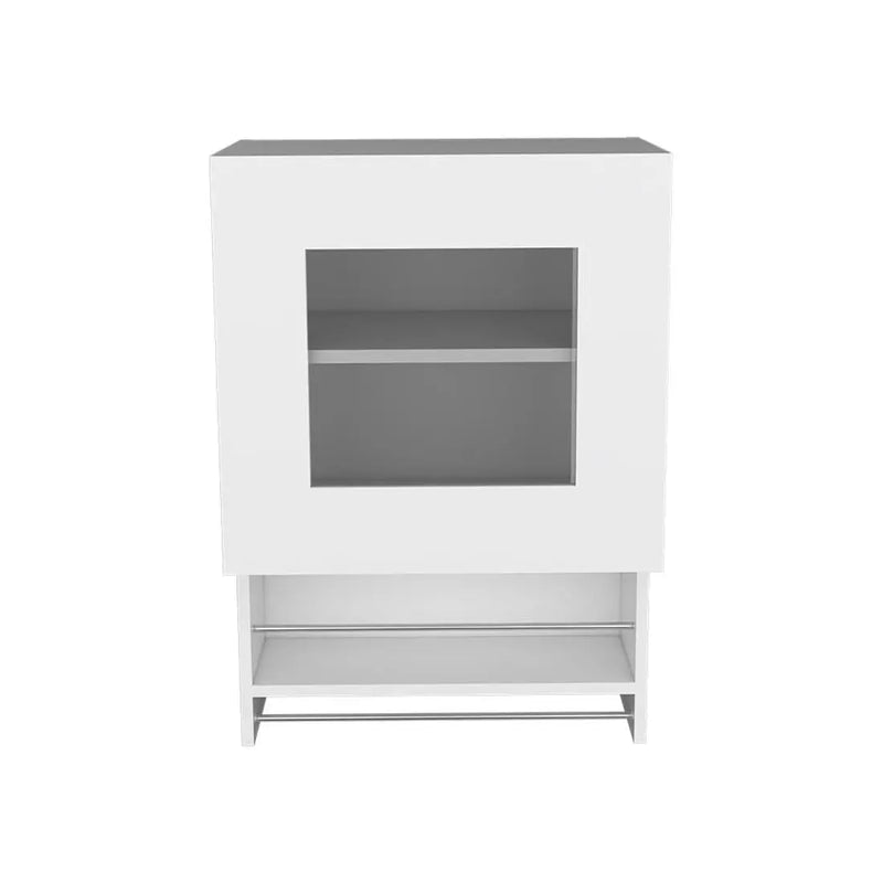 20" White Wall mounted Accent Cabinet With One Shelf Homeroots Kitchen & Dining