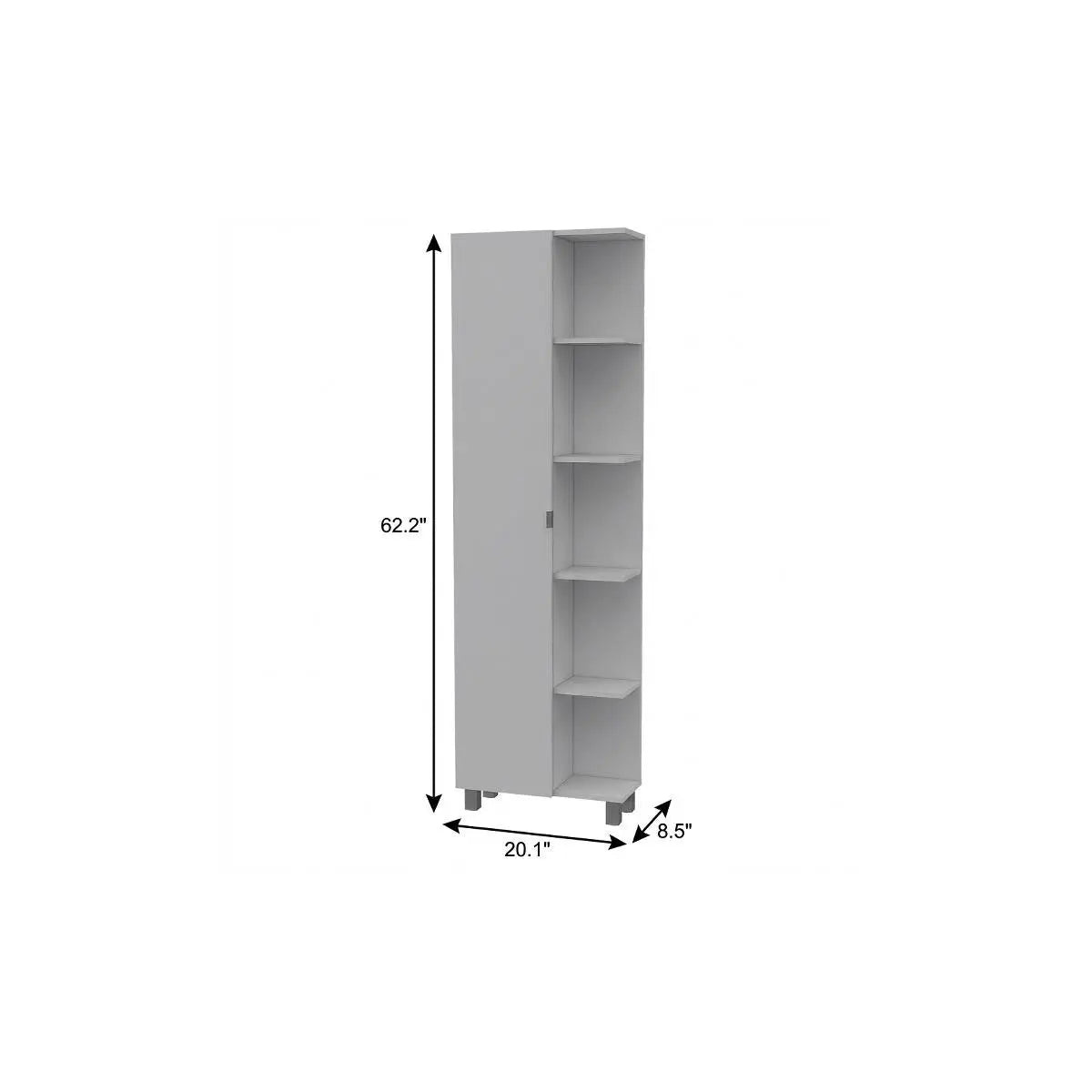 20" White Wood Freestanding Single Door Bathroom Vanity Homeroots Kitchen & Dining