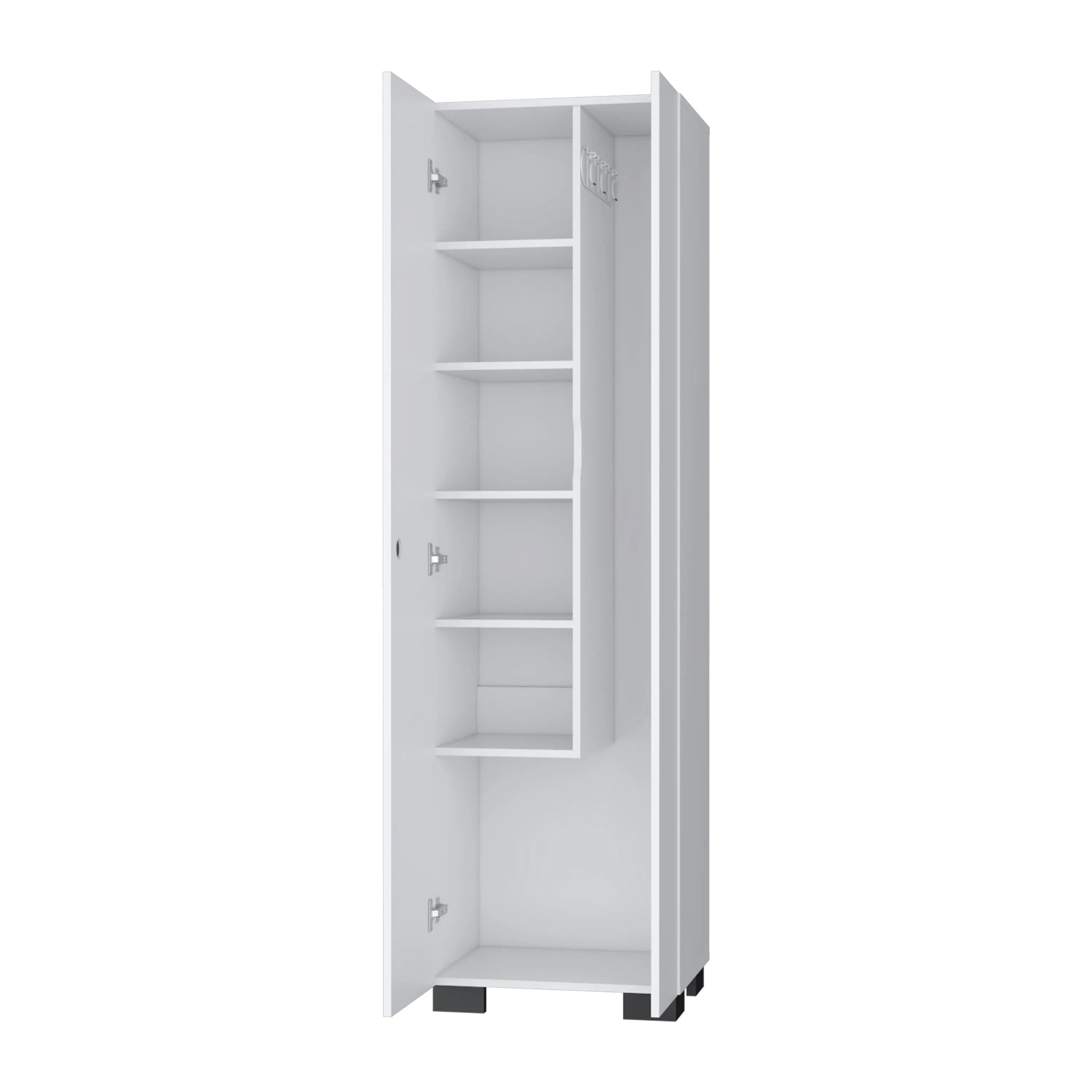 20" White and Black Wood Accent Cabinet With Two Doors Homeroots Kitchen & Dining