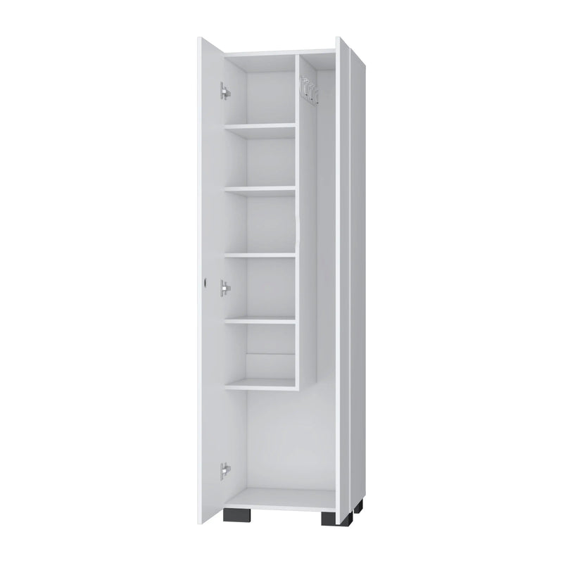 20" White and Black Wood Accent Cabinet With Two Doors Homeroots Kitchen & Dining