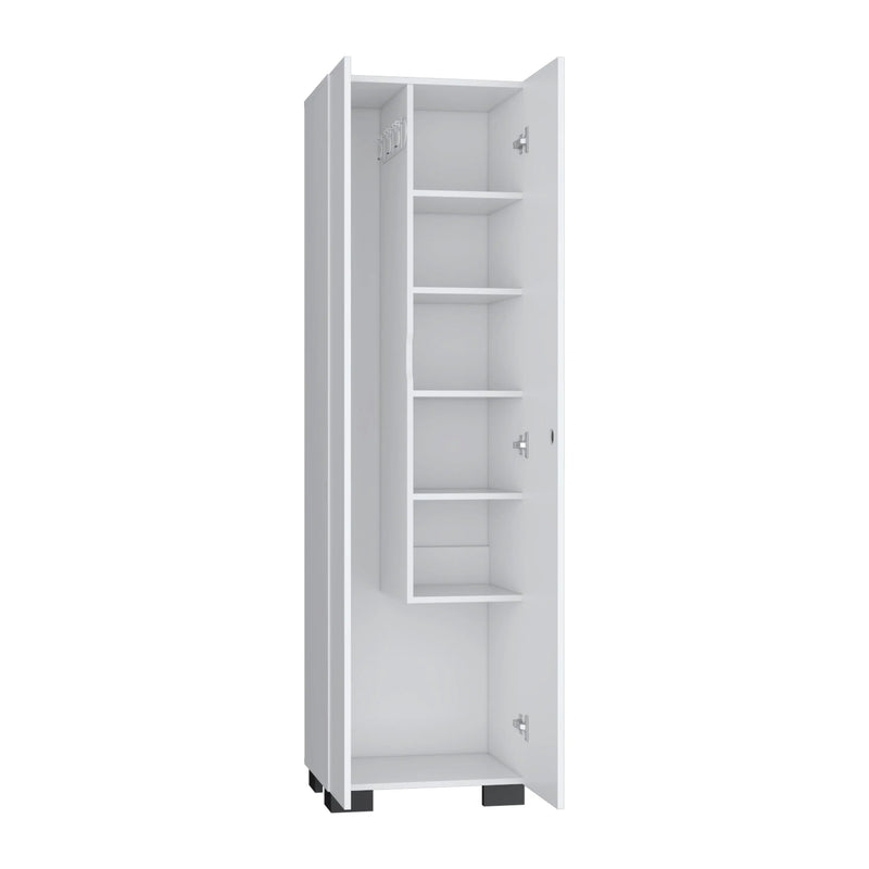 20" White and Black Wood Accent Cabinet With Two Doors Homeroots Kitchen & Dining