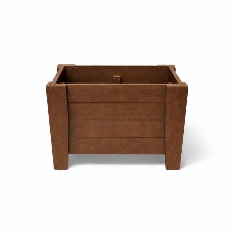 20" X 18" Walnut Heavy Duty Plastic Square Planter Box Homeroots Outdoor