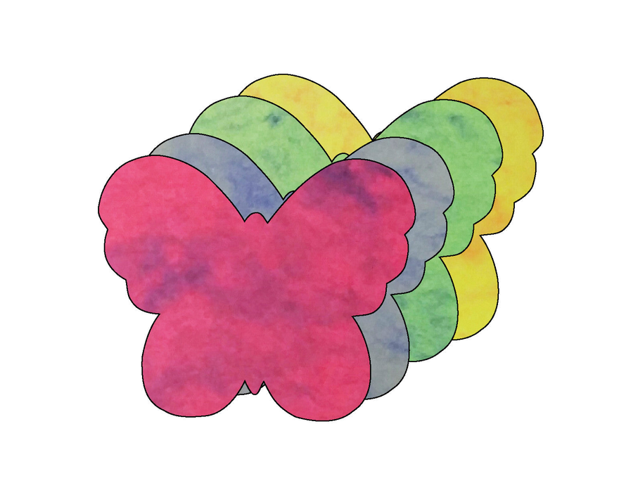 Butterfly Marble Assorted Color Creative Cut-Outs - Apparel and Accessories
