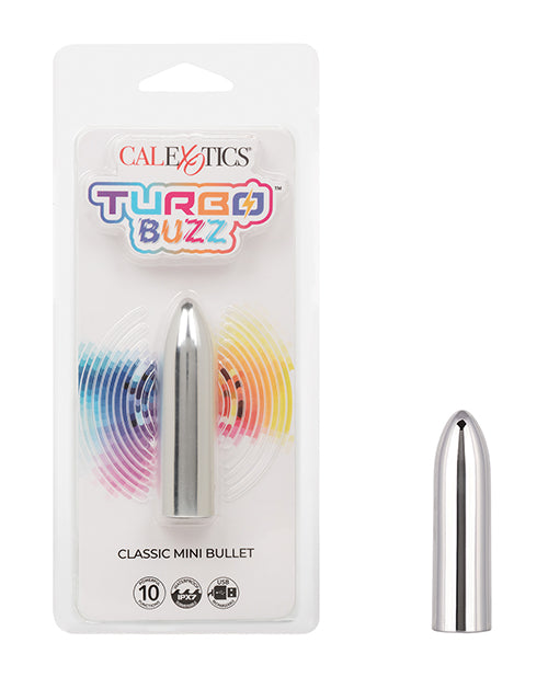 Turbo Buzz Classic Mini Bullet Stimulator Silver