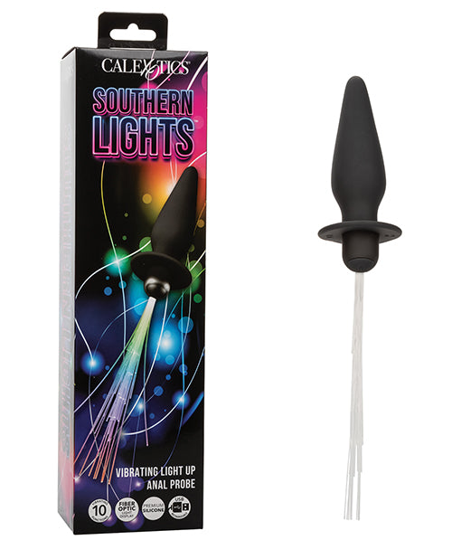Southern Lights Rechargeable Vibrating Light Up Anal Probe Black