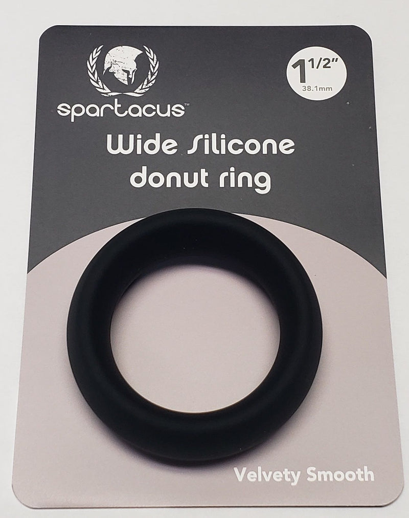 Wide Silicone Donut Ring Black "