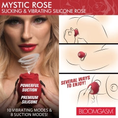 Bloomgasm Mystic Rose Sucking & Vibrating Silicone Rose - GreatEagleInc