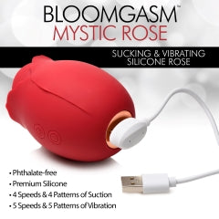Bloomgasm Mystic Rose Sucking & Vibrating Silicone Rose - GreatEagleInc
