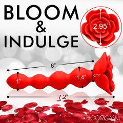 Bloomgasm Rose Twirl Vibrating & Rotating 10x Anal Beads - Adult Products