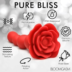 Bloomgasm Rose Twirl Vibrating & Rotating 10x Anal Beads - Adult Products