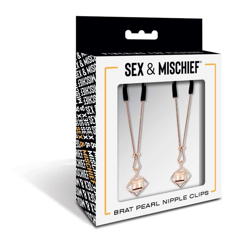 S&m Brat Pearl Nipple Clips - GreatEagleInc