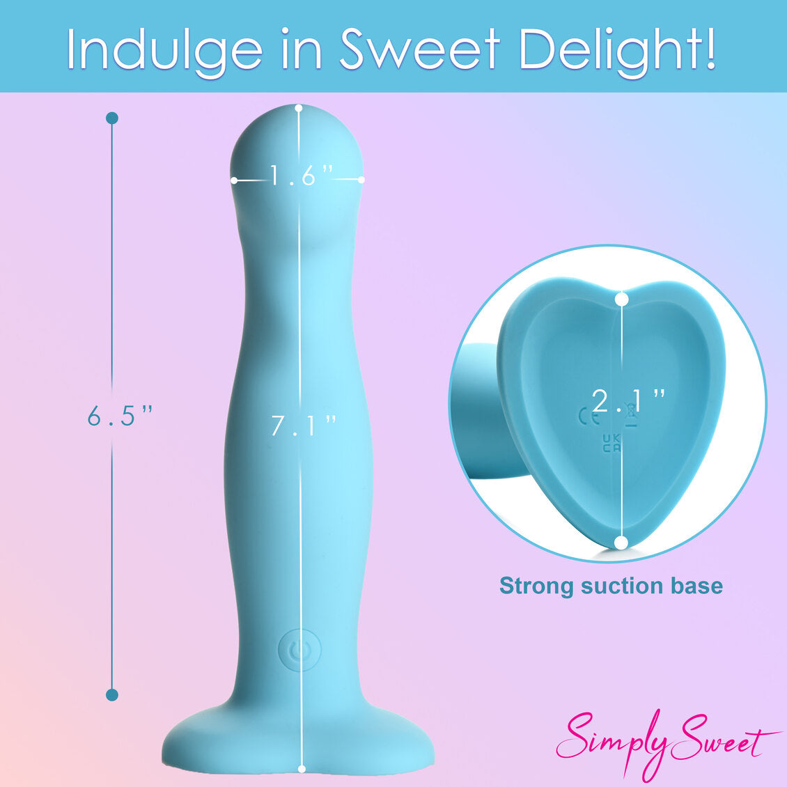 Simply Sweet Vibrating Thick Silicone Dildo W/ Remote