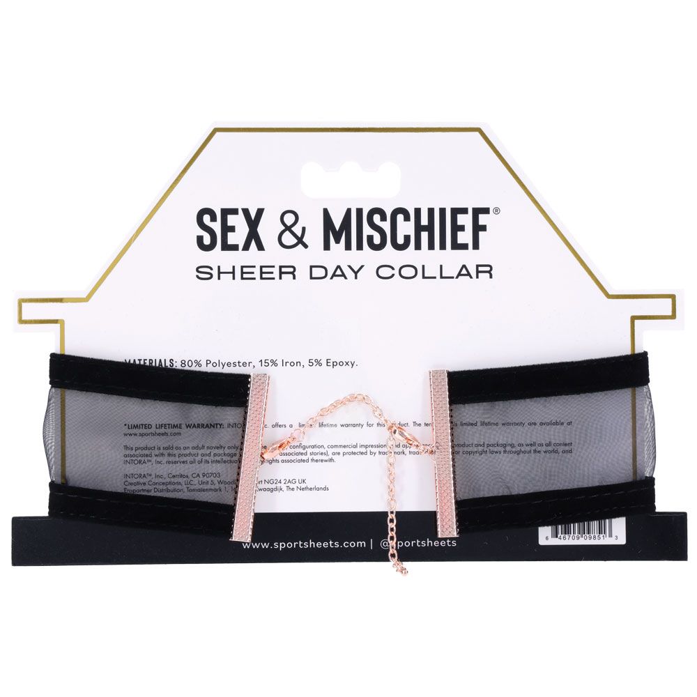 Sex & Mischief Sheer Day Collar - GreatEagleInc